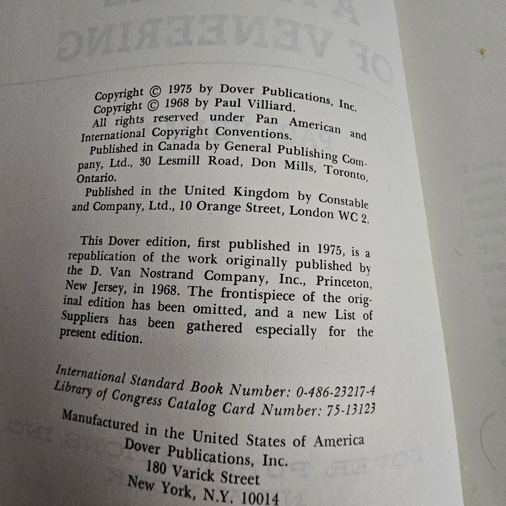 A Manual of Veneering Paul Villiard Dover Publications Woodworking Vtg Book 1975 - Picture 3 of 4